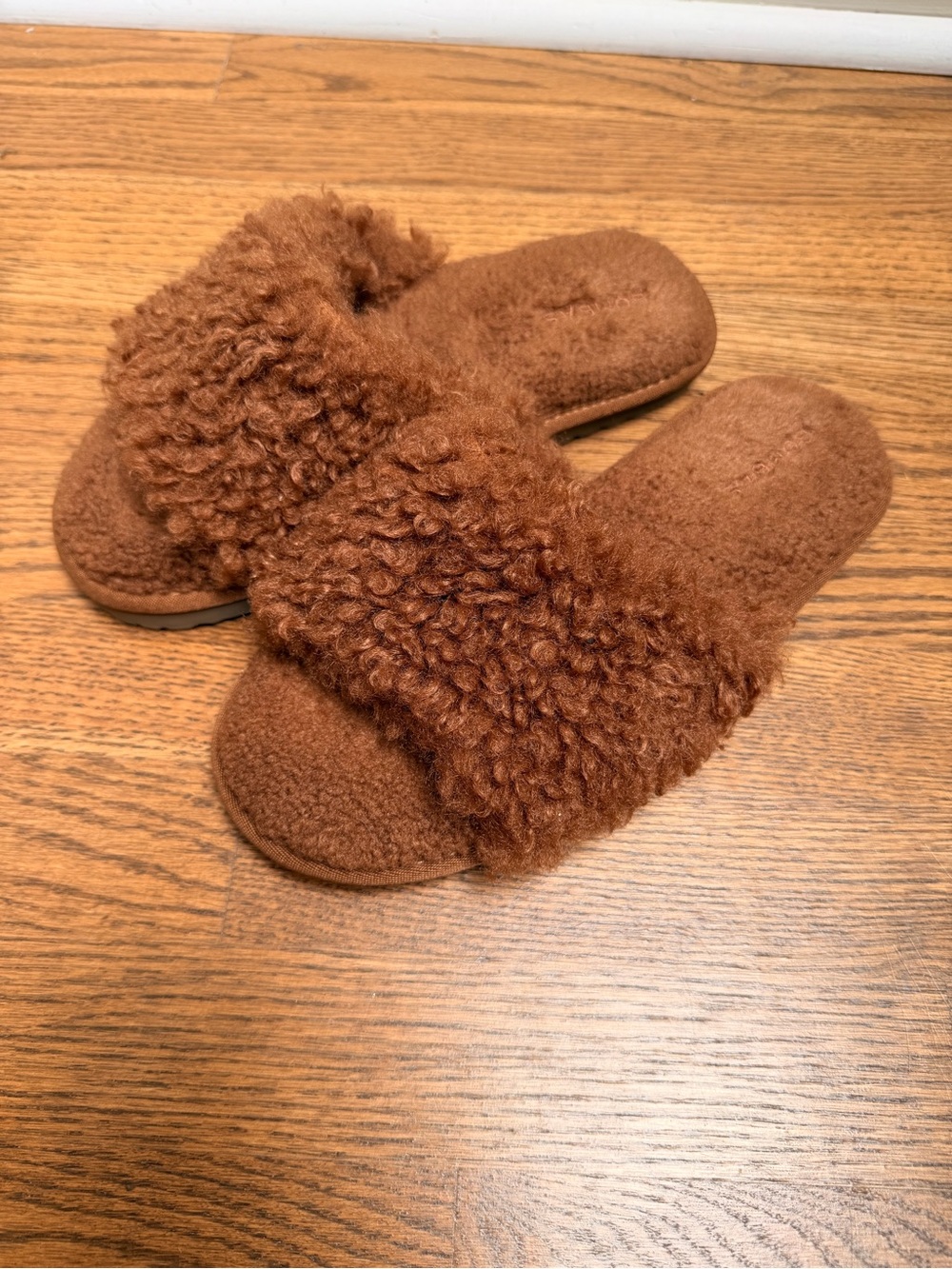 Bombas Women's Plush Sunday Slide Dusted Cocoa Fuzzy Slippers
